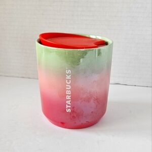 Starbucks Holiday 2020 red green ceramic cup‎
